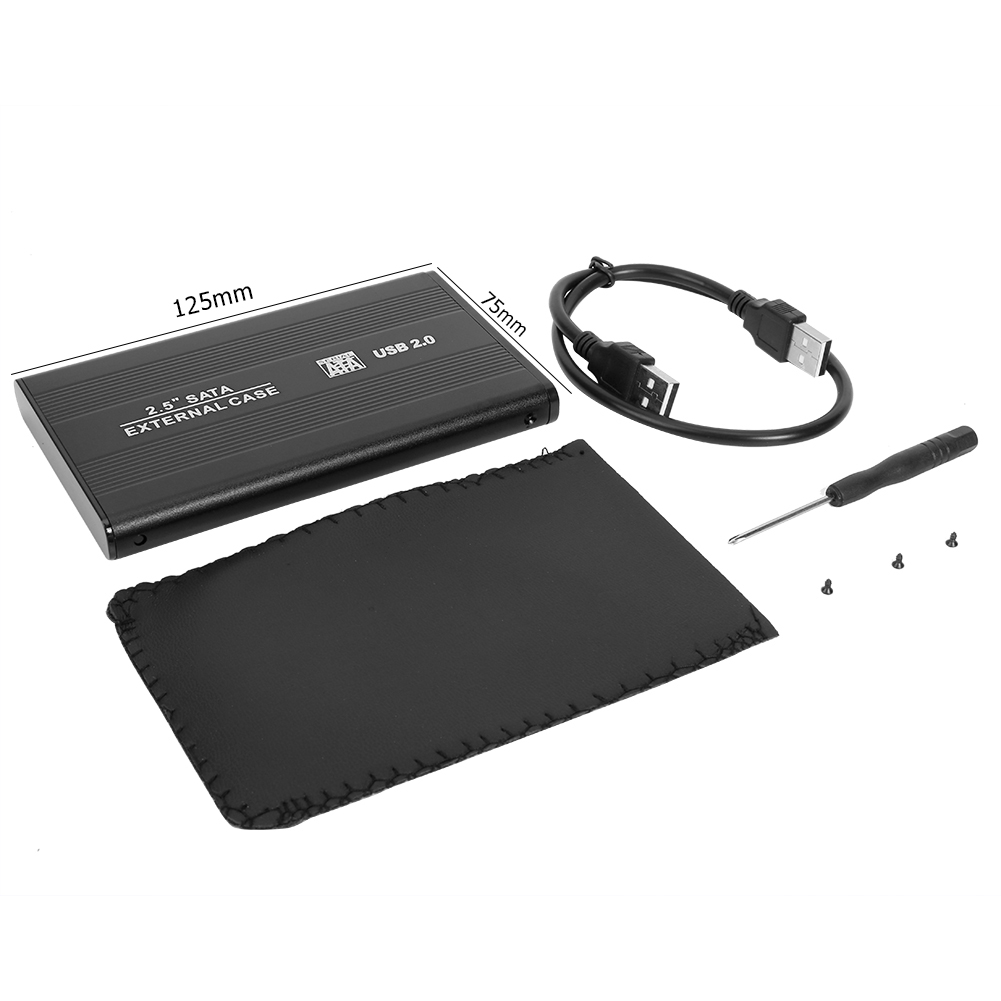 2,5/3,5 zoll USB 3.0 zu SATA Port SSD Festplatte Gehäuse 480Mbps USB 2.0 HDD Fall Externe Solid State festplatte Box: 2.5 inch USB 2.0