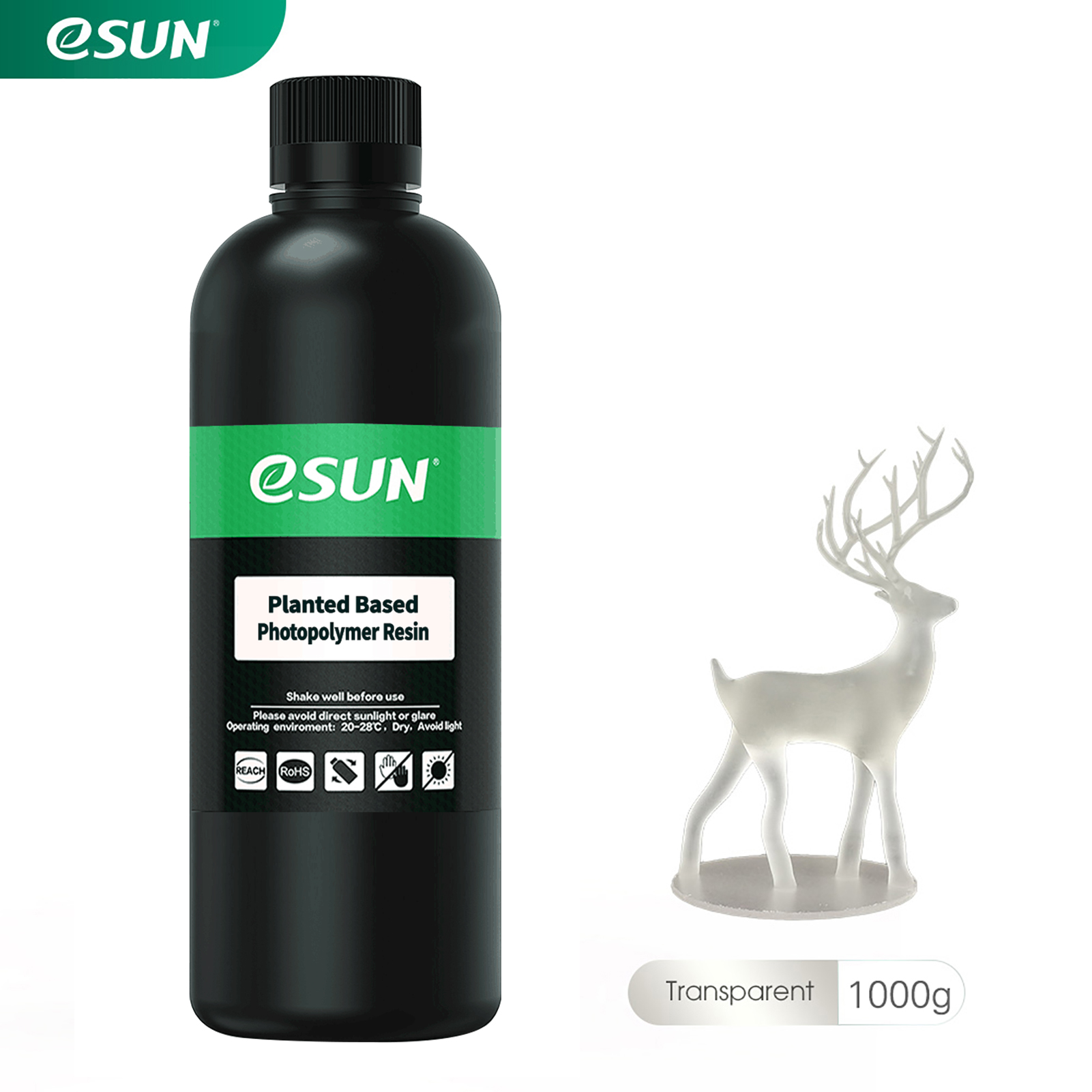SUNLU 3D Printing Standaard Hars 500g*4,405nm UV Snel uithardende Hars, voor 4K/8K LCD/DLP/SLA 3D Printing, Lage Krimp en Hoge Precisie, 2KG Clear Clear Blauw Clear Rood Clear Groen