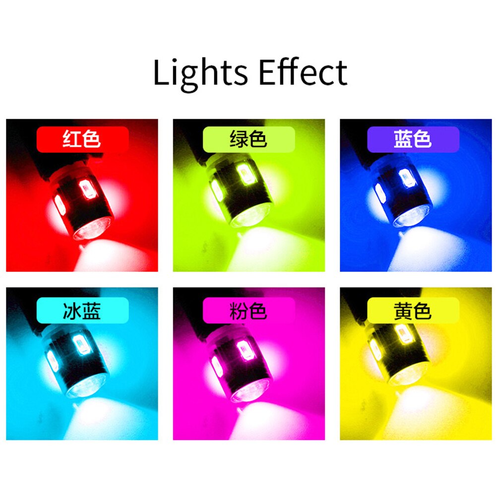 2pcs Canbus w5w 194 168 T10 5630 LED 6smd 10smd Licence Car Led Licence Plate Bulb Position Lamp Stop Lights Blue Red Diode 12V