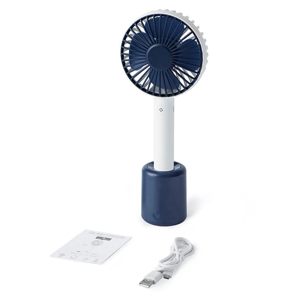 Mini Portable USB Fan gadget Desk Head Shaking Head Fan Usb Charging Student Handheld Fan for Office Cool Fans Home Laptop: Blue