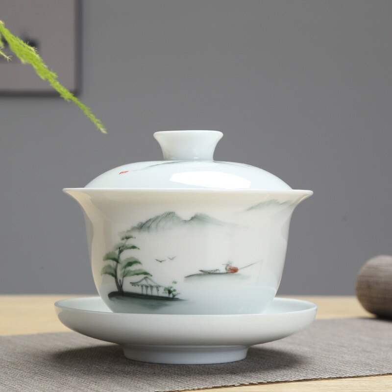 TANGPIN große kapazität keramik Terrine gaiwan teetasse handgemalte cha schüssel chinesische kung fu Tee-setzt 280 ml: Stil D