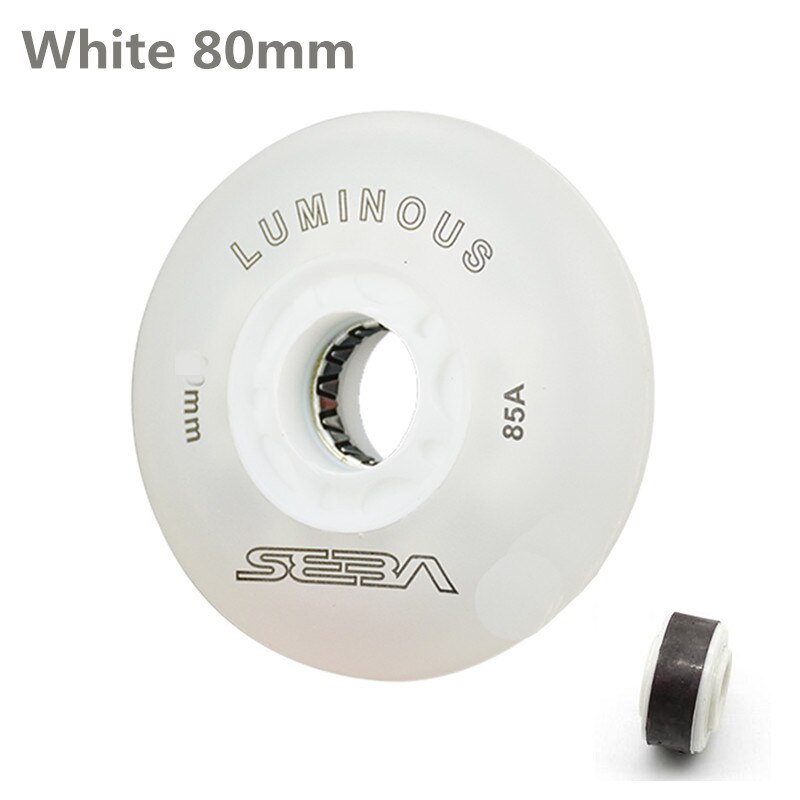 8 stücke 85A für SEBA HV Hohe HL FSK Slalom Leucht LED skaten Räder Blitz-Rollschuhe 62 64 68 70 72 76 80mm Kind Patines Reifen: 8 Weiß 80mm