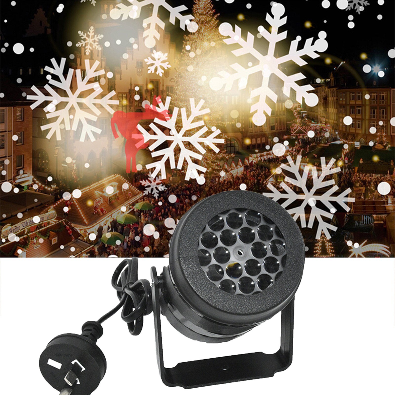 40# jul led-projektører projektor udendørs led vandtæt roterende sne juledekorationsforsyninger navidad новый год