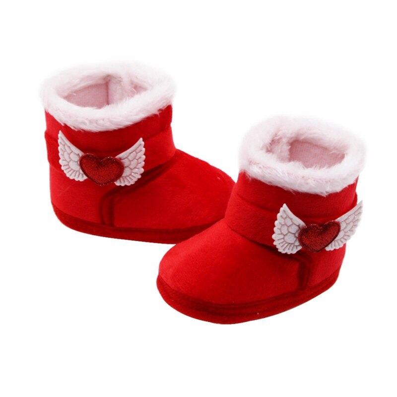 Winter Baby Boy Girl Cotton Snow Boots With Loves Mid-tube Boots Infant Anti-slip Toddler Shoes Season