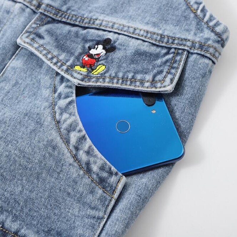 Denim mouwloos damesjack plus size lente herfst kort vest jeans dames borduurwerk blauwe casual jassen vest chic