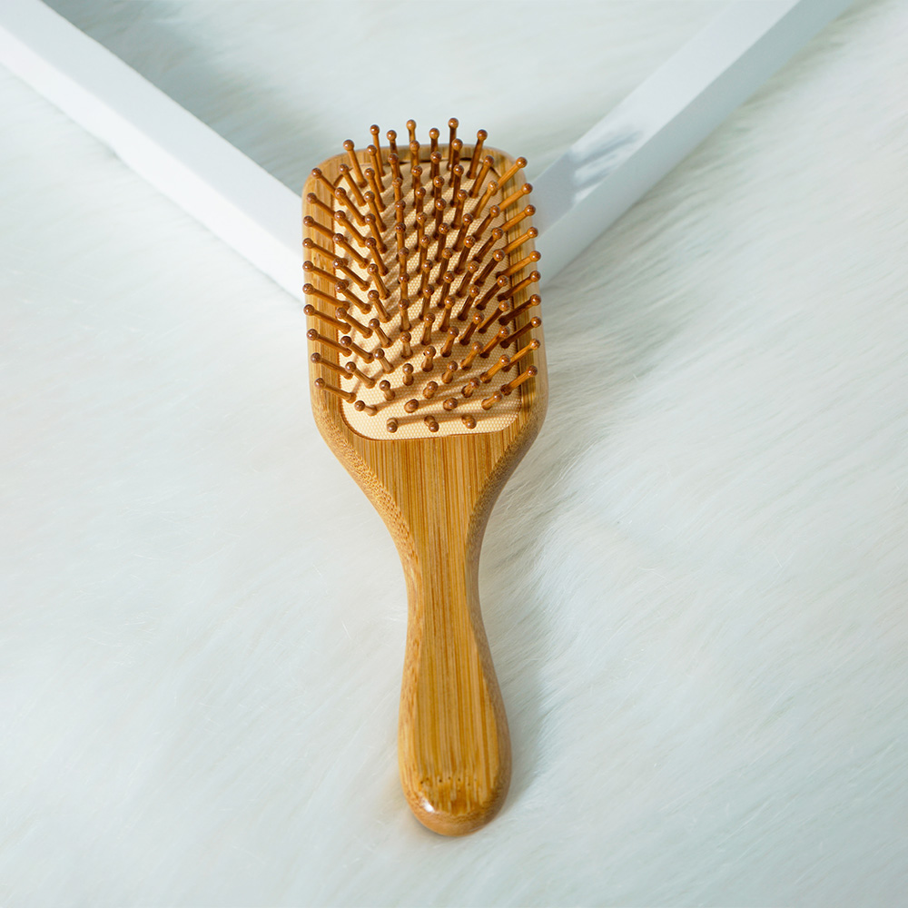 Cepillo de pelo de bambú para mujer, bolsa de aire, peines de bambú de dientes anchos, cepillo de cuero cabelludo de masaje suave, peine de barbero, herramientas de peinado de peluquería