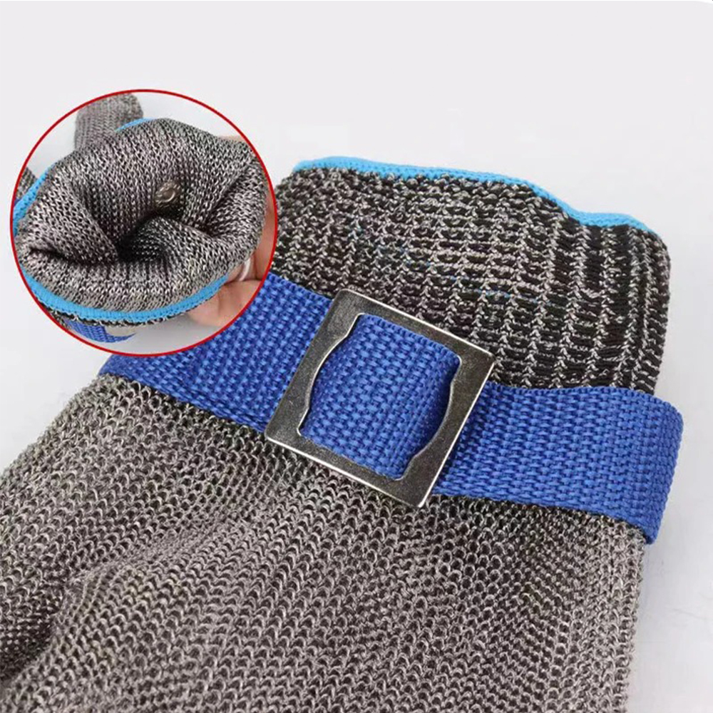 Edelstahl-Handschuhe, rutschfest, sicher, schnittfest, Handschutz, Metallhandschuh, Fleischgeflecht, für Metzger, Draht, Messer, sicherer Schnitthandschuh