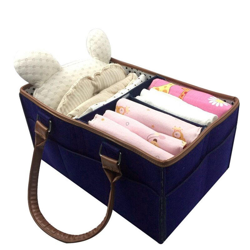 Baby Windel Caddie Organizer bequem Tragen Kindergarten Behälter - unisex Marine Blau Tragbare