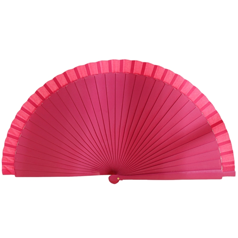 Abanico K1MF, abanico mano madera clásico y moderno, abanico plegable Color sólido español para bodas y