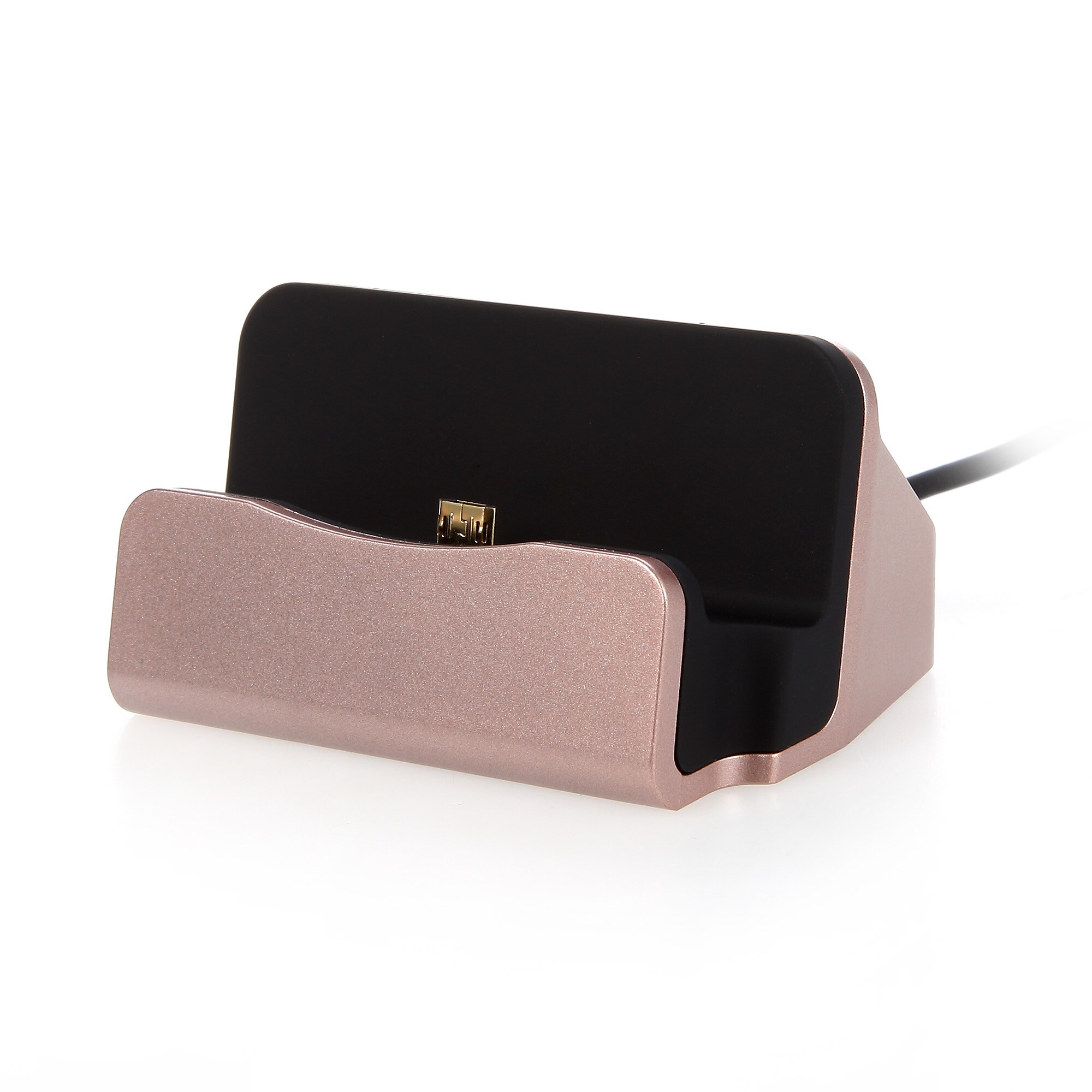 Per iPhone supporto per telefono Android Base di ricarica Dock per Xiaomi Huawei supporto per telefono da tavolo Samsung supporto per telefono accessori sincronizzazione dati: USB Type-C Port / Rose Gold