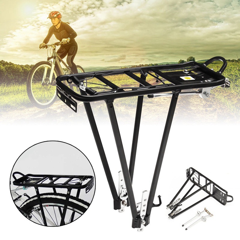 -cykelställ aluminiumlegering 50kg cykelskivbromsar bak bagagerum för cyklar mtb cykelhylla cykel cykelställ
