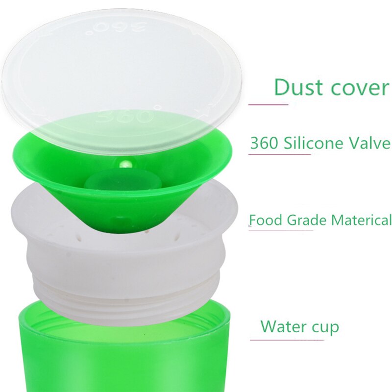 Aag baby 360 graden bekers kinderen leren drinkbeker bpa vrij pp lekvrij magische bekers met handvat baby waterfles beker *