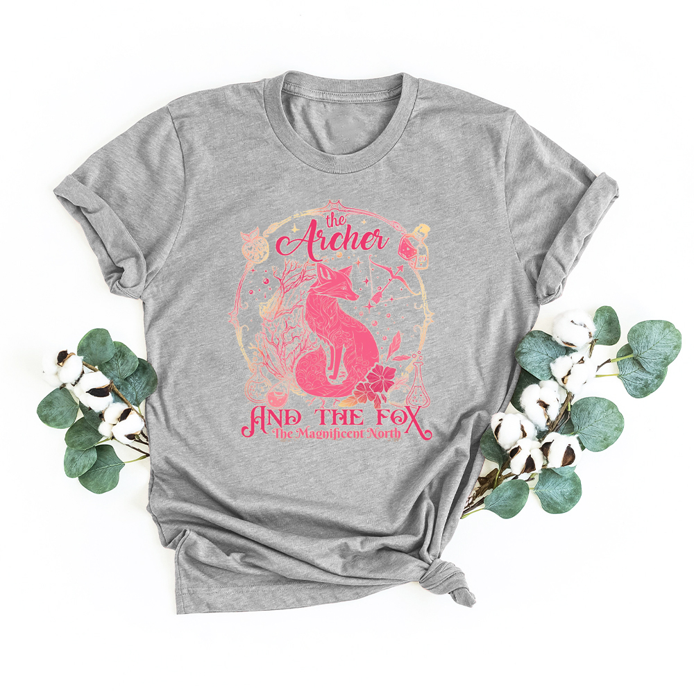 De Archer en de Fox Comfort TShirt Leuke Fantasy Boeken Jumper Shirts Cadeau voor lezers Hookish Bookworm Tee Y2K Top Streetwear: XL / GRIJS