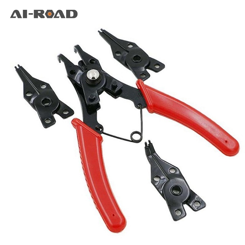 4 IN 1 Multifunctional Snap Ring Pliers Multi Tools Multi Crimp Tool Internal External Ring Remover Retaining Circlip Pliers