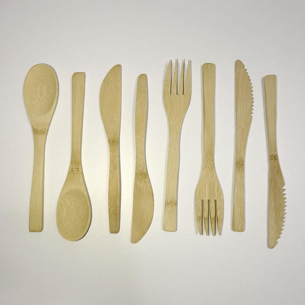 Conjunto de Talheres de bambu