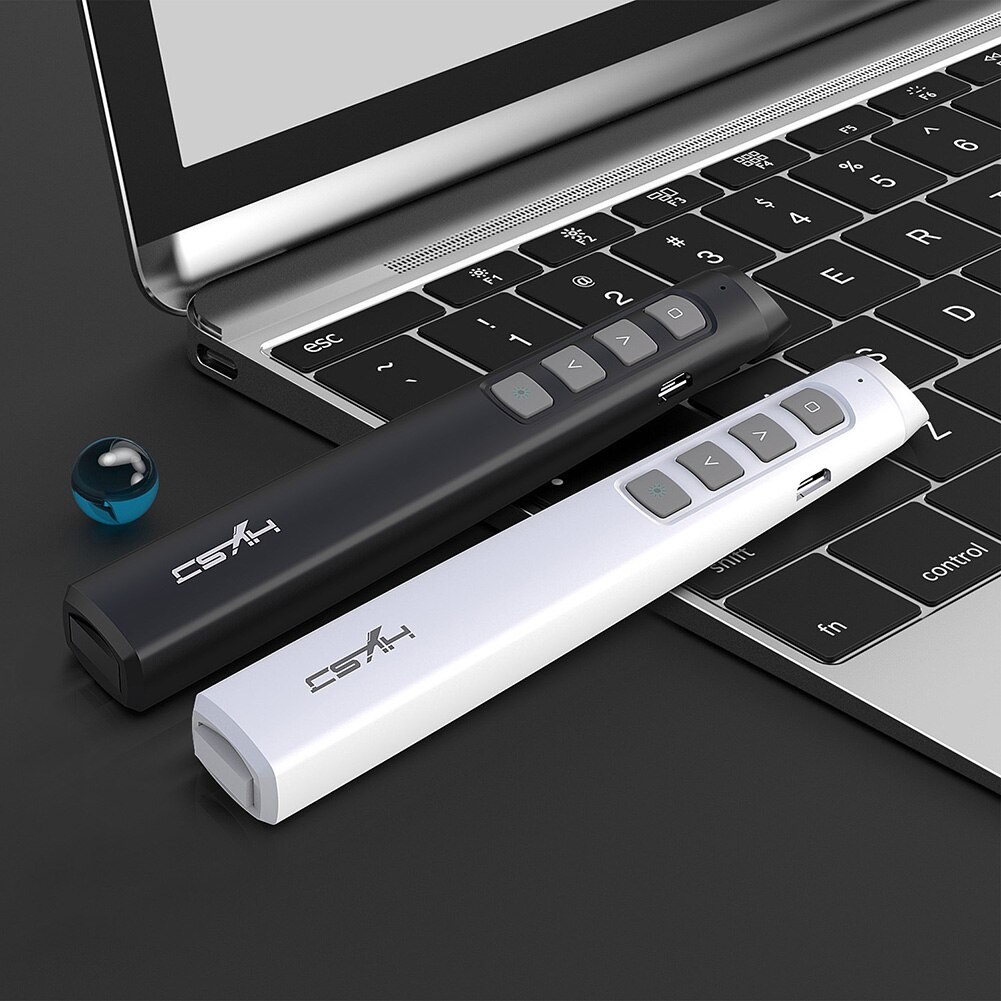 HXSJ HX1 2.4GHz Wireless Remote Control PPT Flip Pen Red Light Rechargeable Powerpoint Presentation Pointer Clicker
