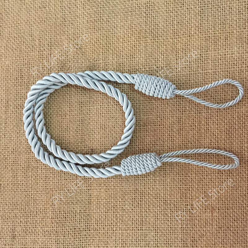 Attaches pour rideaux, support de sangle noué, accessoires décoratifs, document solide, 2 pièces/lot: Bleu