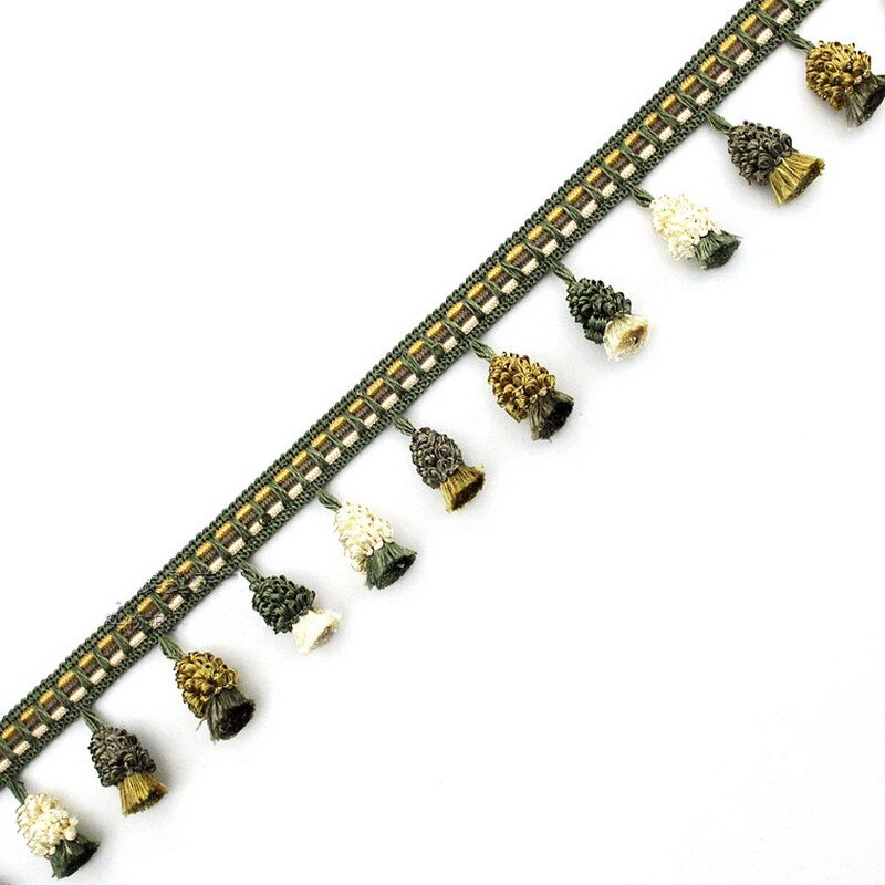 Borla de flecos de algodón de 1 metro y 7cm, cinta decorativa para borde de encaje, costura artesanal, cortina de ropa bordada, adornos de apliques