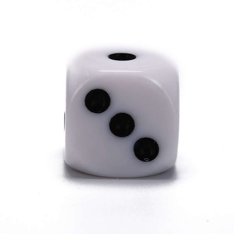 10mm/16mm boire dés acrylique blanc rond coin hexaèdre dés Club Table de fête jeux de jeu RPG jeu de dés 5 pièces/lot