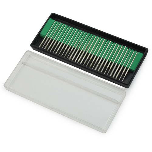 30 stuks diamantboortjes, boor voor het graveren van glas en steen, roterende gereedschapsset, diamantboortjes, kop en dremel-accessoires