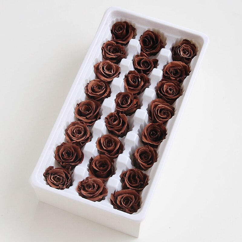 24pcs/box Preserved Flowers Eternal Life Flower Rose in box Immortal Flowers mothers day Material Box DIY Level B 2-3: S