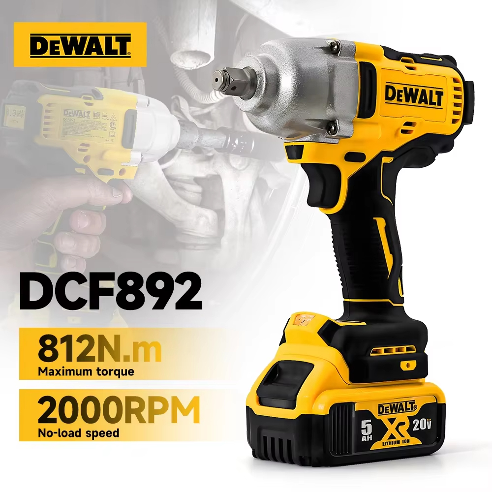 DEWALT DCF892 Elektrischer Schlagschrauber, kabellos, bürstenlos, 1/2 Zoll, kompakte Drei-Gang-Einstellung, pneumatische Kanone, Reifenentfernung