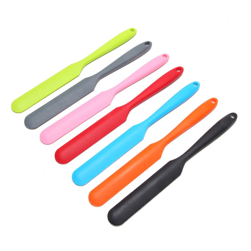 Small Colorful Silicone Scraper Long Scraper Butter Knife Scraper Cake Making Accessories Baking Scraper Tool Cake Scraper Tool