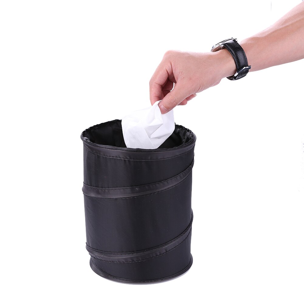 Portable Folding Household Garbage Bin Double Layer Oxford Cloth Waterproof Storage Bucket Car Waste Bin Trash Can for Home