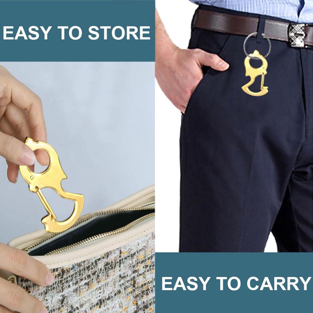 Contactless Safety Door Opener Safety Protection Isolation Brass Key Door Opener Hands Free Touchless Foot Door Opener #4