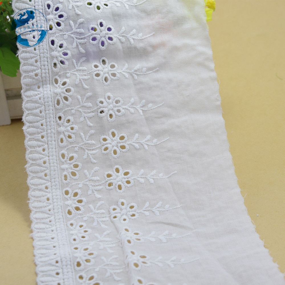 13cm de ancho 100% de algodón bordado de listón para coser francés diy encaje recorte de guipur tela de punto de urdimbre de accesorios de prendas de vestir #3305