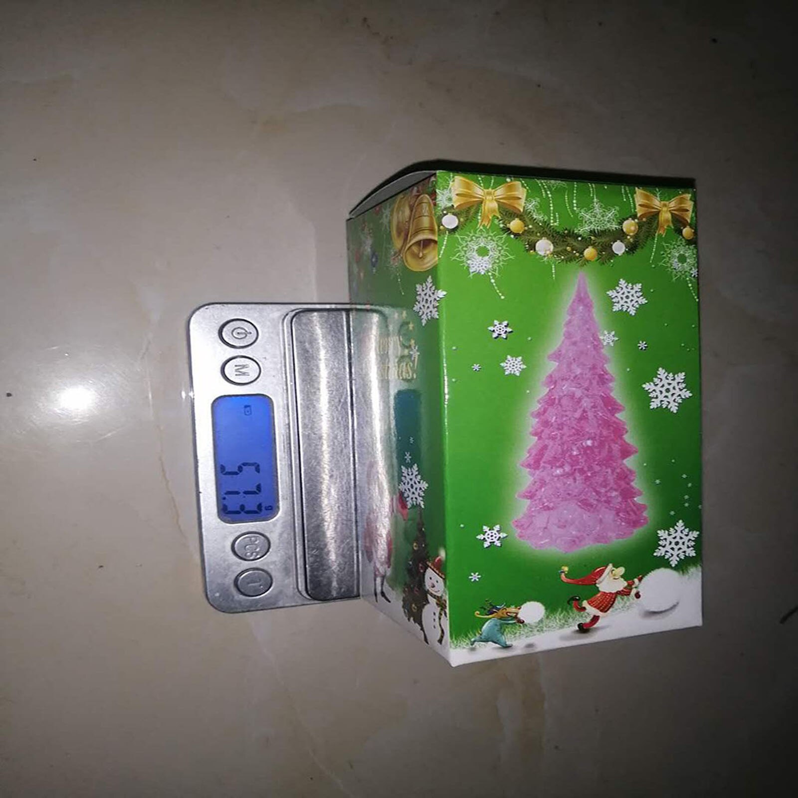 SnowTime Battery Operated LED Acrylic Tree With Train