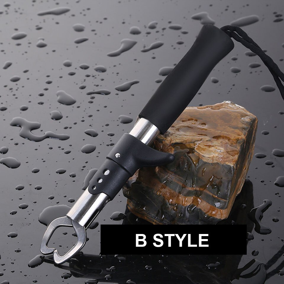 WALK FISH Control Fish Clamp Device Lures Stainless Steel Fishing Lip Grip Holder Grabber Pliers Fishing Gear Max Drag 15kg: B