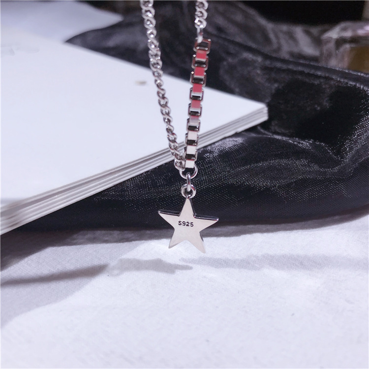 Vintage-stil, echtes 925- teiliges fußkettchen mit pentastern-anhänger aus sterlingsilber, dazu passendes damen-fußkettchen