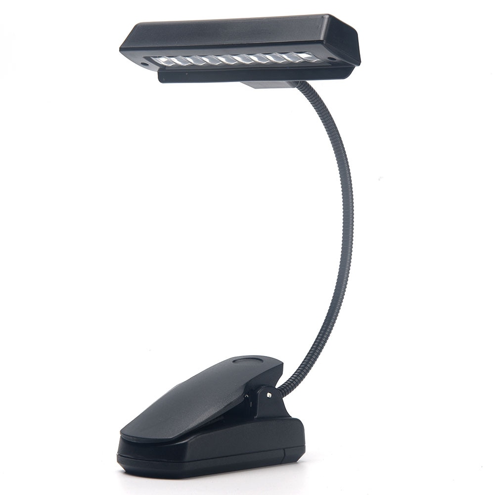 Flexibele 9 LEDs Clip-On Orchestra Music Stand Piano Muziek score Lamp Licht met Adapter 3 x AA batterijen NIET Inbegrepen