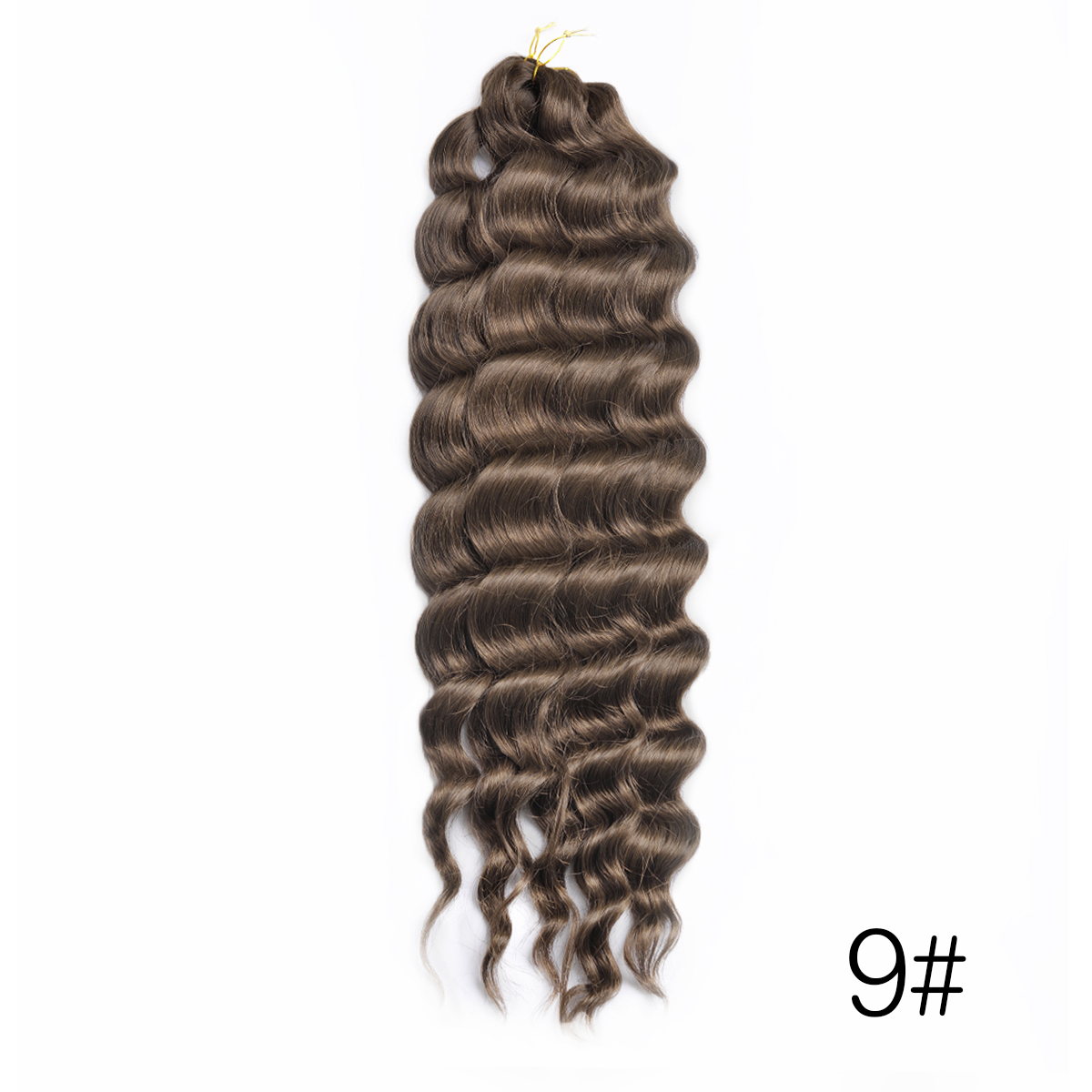 Syntetisk anna twist hæklet krøllet hår 24 cm dybt bølget fletning hår ombre blond brun vandbølget fletning hårforlængelse: Orange / 3 stk / parti