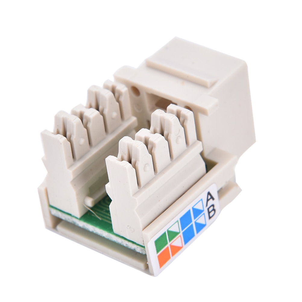 Cat5 RJ45 Punch Down Keystone Jack CAT5 Network Ethernet RJ45 White Lot 3cm x 2cm x 2cm