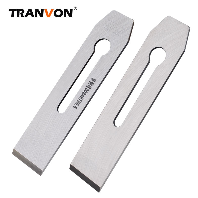 TRANVON Hand Planer Blades Alloy High Speed Steel Woodworking Plane Edge Blade Cutter Saw Blades 183MM*44MM