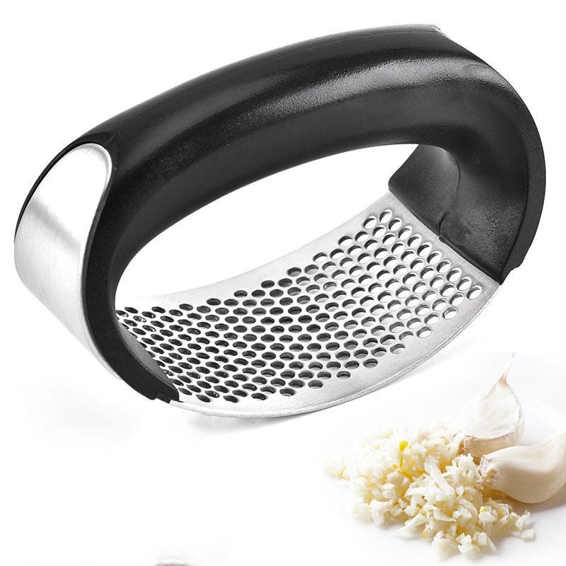 304 Garlic Press Household Manual Device Kitchen Press With Box Squeezer Handheld Ginger Garlic Tools Easy Operate