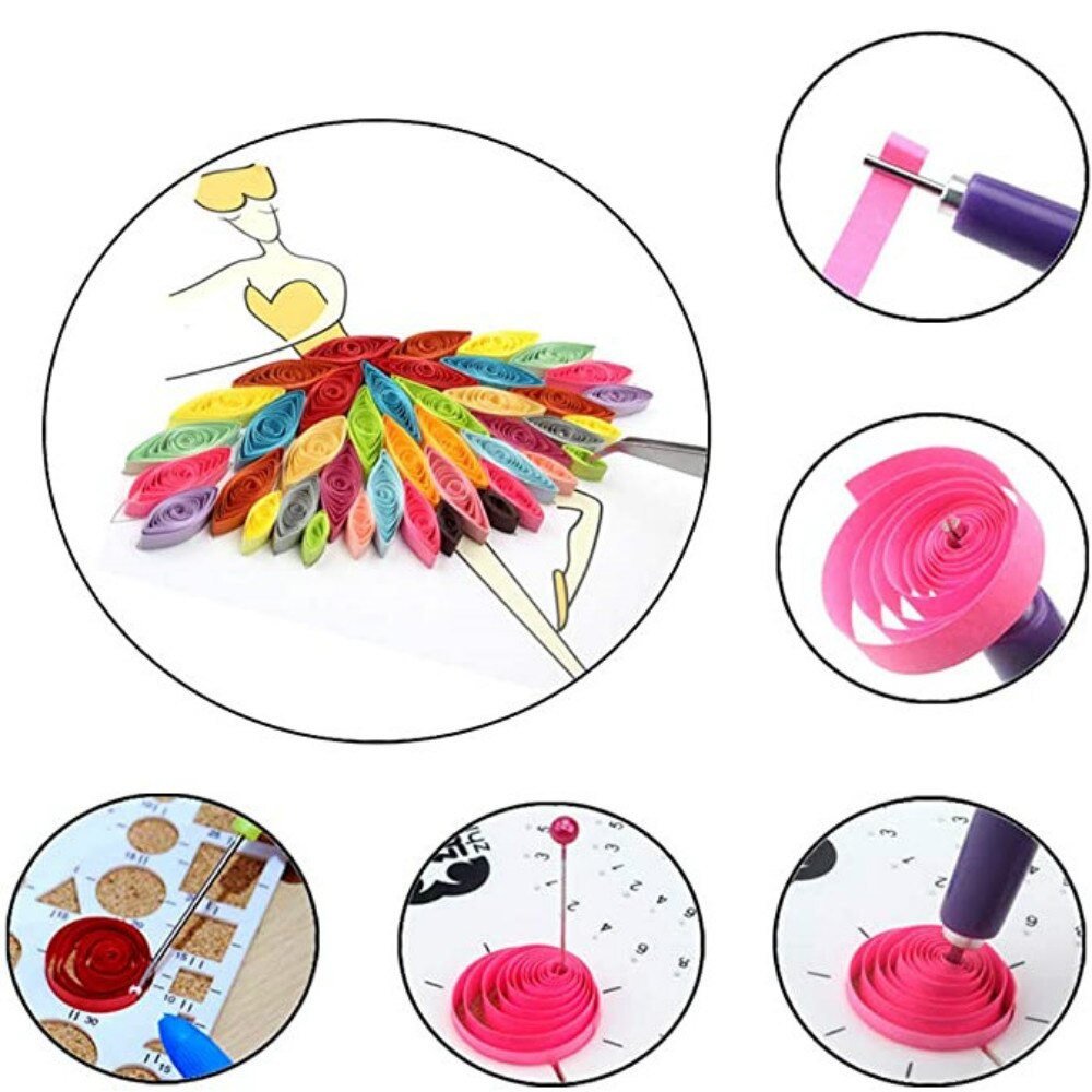 Papier Quilling Tools Sleuven Kit Handgemaakte Rolling Curling Quilling Naald Pen Voor Art Craft Diy Papier Kaartmaken Project Gereedschap