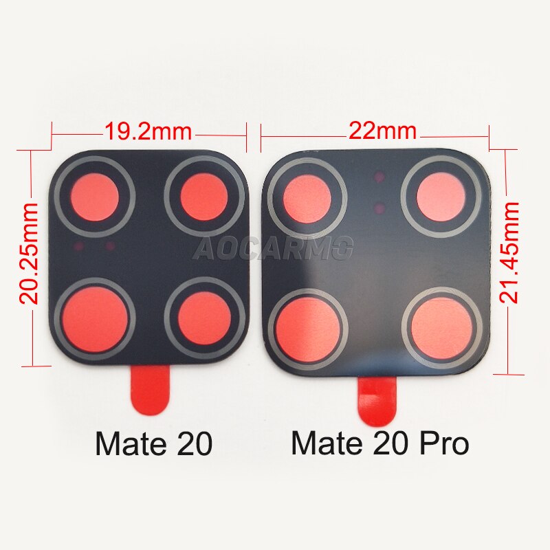 Aocarmo Achter Back Camera Lens Glas Ring Cover Met Sticker Frame Vervanging Deel Voor Huawei Mate 20/Mate 20 Pro
