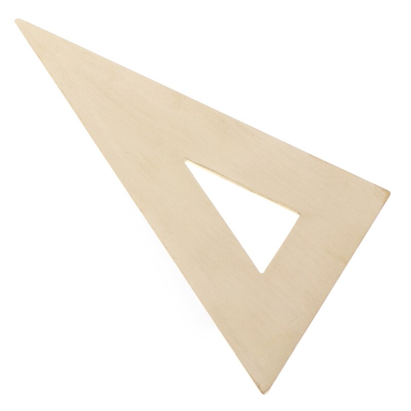 Durable Brass Speed Tri-square Line Ruler Set Square Tool Carpenter Clear Ruler