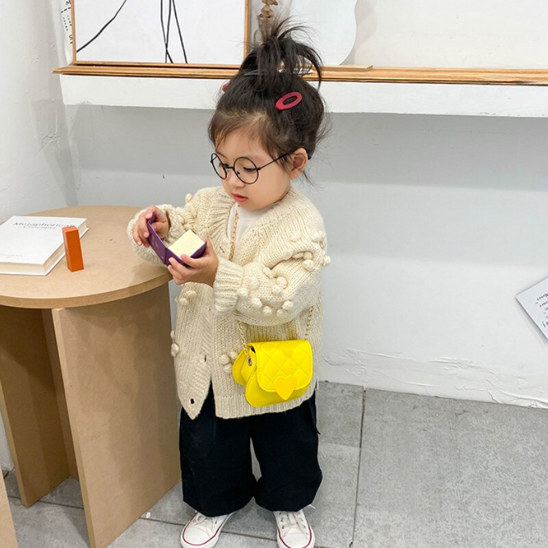 Mignon enfants Mini sacs à main et sacs à main automne hiver en cuir sacs à bandoulière pour bébé filles petite pièce pochette fille sac à main de fête
