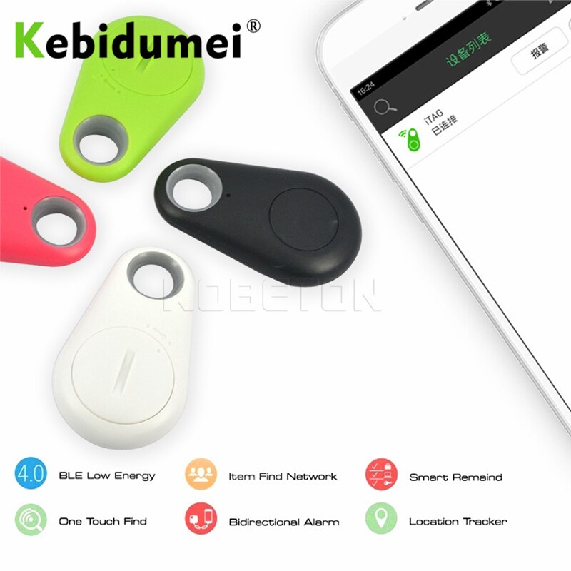 Kebidumei Smart Tag Draadloze Bluetooth Tracker Kind Tas Portemonnee Key Finder Gps Locator 4 Kleuren Itag Anti-Verloren Alarm
