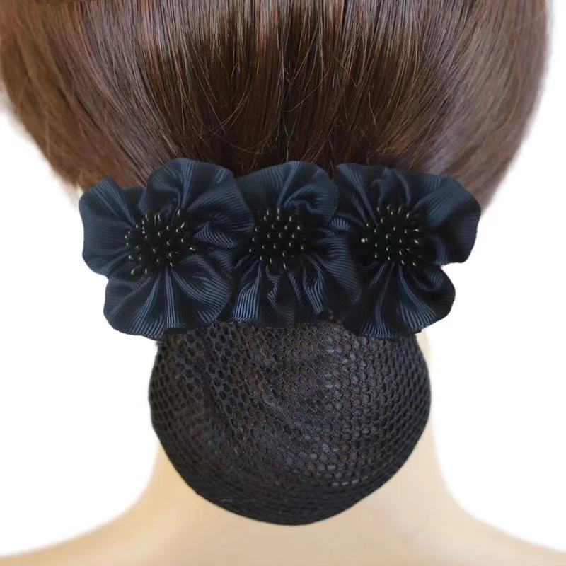 Tocado de enfermera , Red de azafata, accesorios para el cabello, Red para el cabello de Hotel, lazo coreano, accesorios para el cabello, pinza para el cabello para mujer: blue