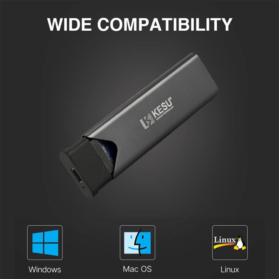 Kesu m .2 ssd cover adapter, usb 3.1 gen 1 (5 gbps)ngff b-key & m + b nøgler harddisk caddy eksternt kabinet til 2242 2260 2280
