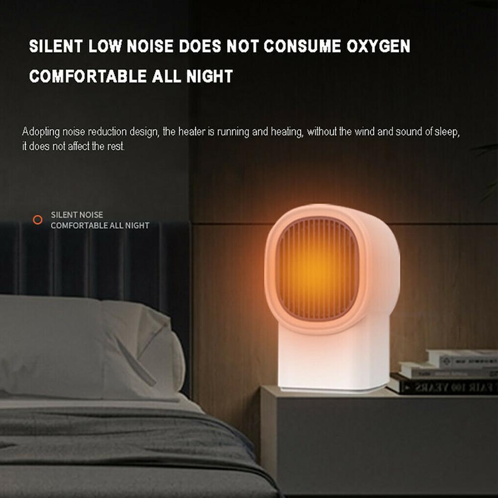 Mini calentador de 400w, radiador de calefacción portátil blanco y negro, ventilador de escritorio portátil de aire para oficina, para calentadores de calentador doméstico Ele Q0P1