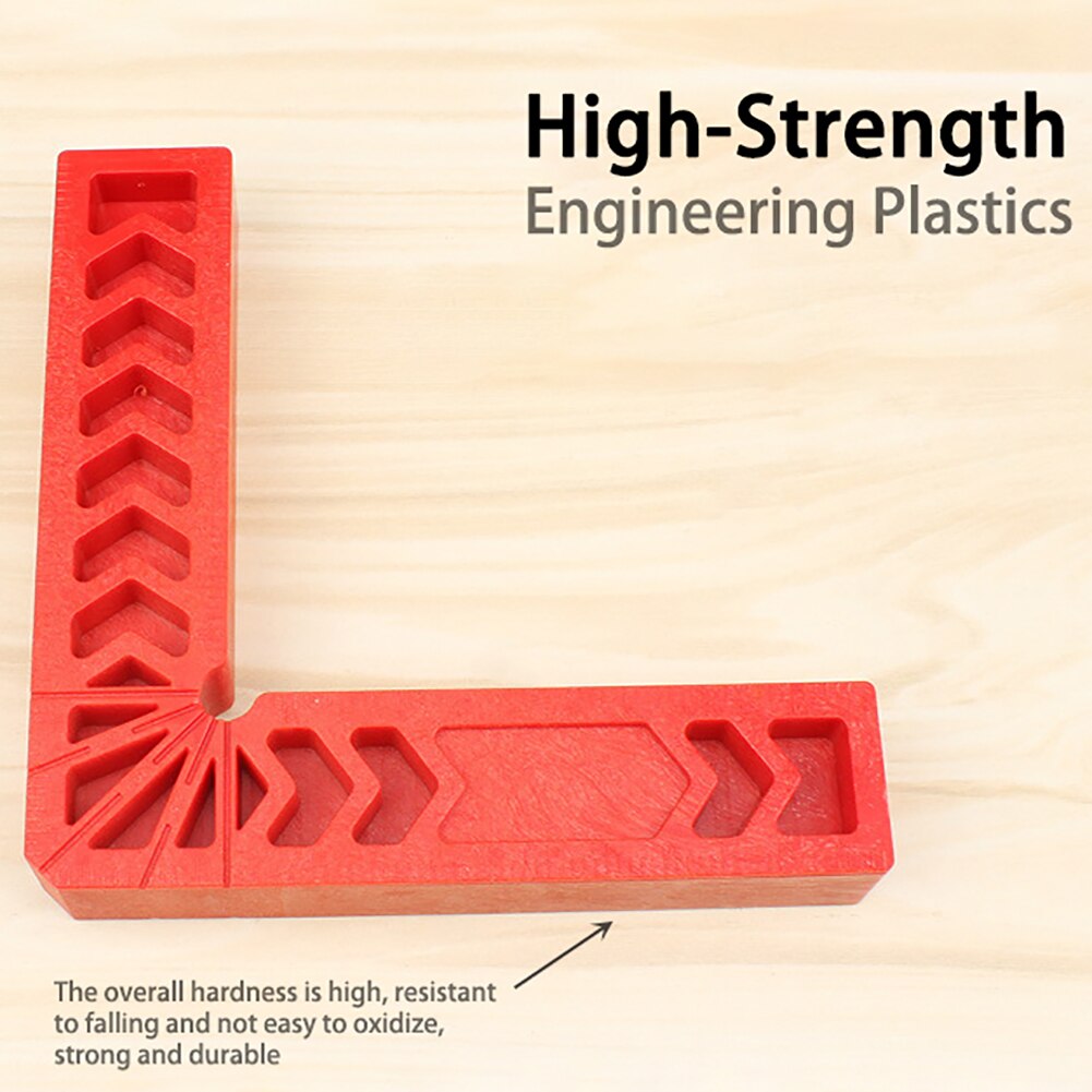 90 Degree Red Right Angle Auxiliary Locator 3/4/6 inch Woodworking tools plastic square angle Ruler Holder