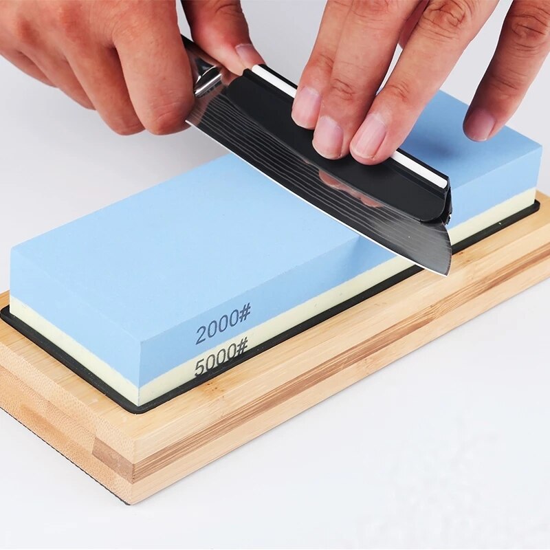 White Corundum Double-sided Whetstone Knife Sharpener Whetstone Sharpening Stones Grinding Stone Kitchen Tool 2-IN-1