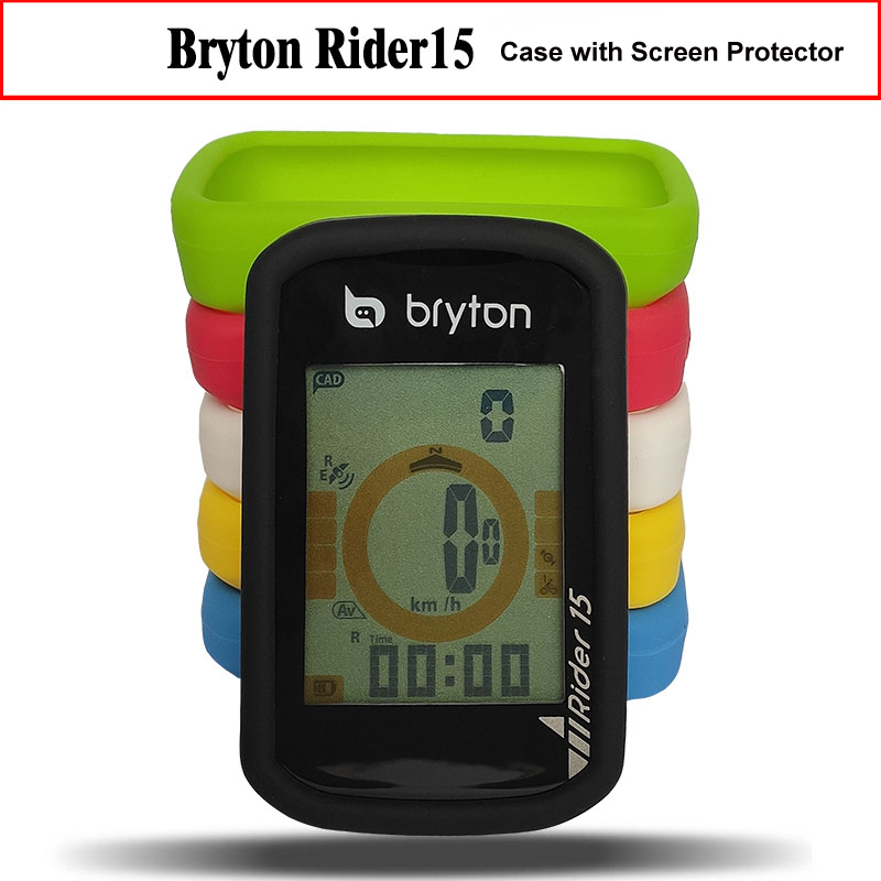 Generieke Bike Gel Skin Case & Screen Protector Cover Voor Bryton Rider 15 Rider 10 Gps Computer Case Voor R15 r10 Bryton Een