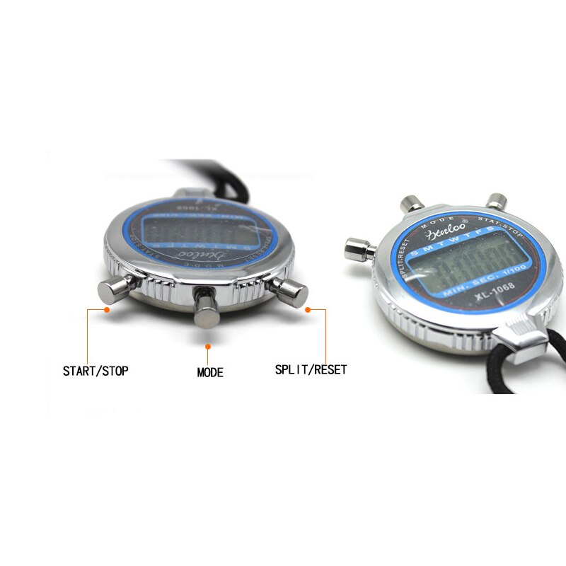 Electronic Digital Sport Stopwatch Handheld LCD Timer Stop Watch String For Sports Competition Fitness Секундомер Спортивный
